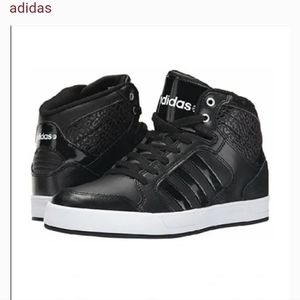 Adidas Neo Raleigh Hi Top Sneakers with leopard print